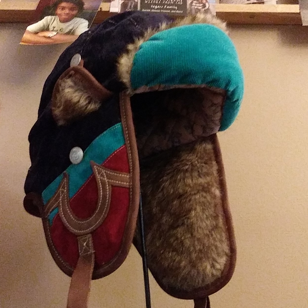 True Religion Winter Hat Fur lined earflaps